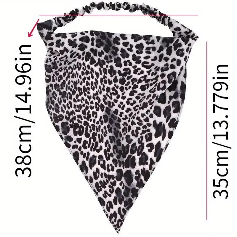 El Regalo Scarf Bandana Headbands for Girls & Women- Elastic Bandanas Triangle Hairband Boho Scarf Headband Headwear Hair Accessory (Option-2, One Size)