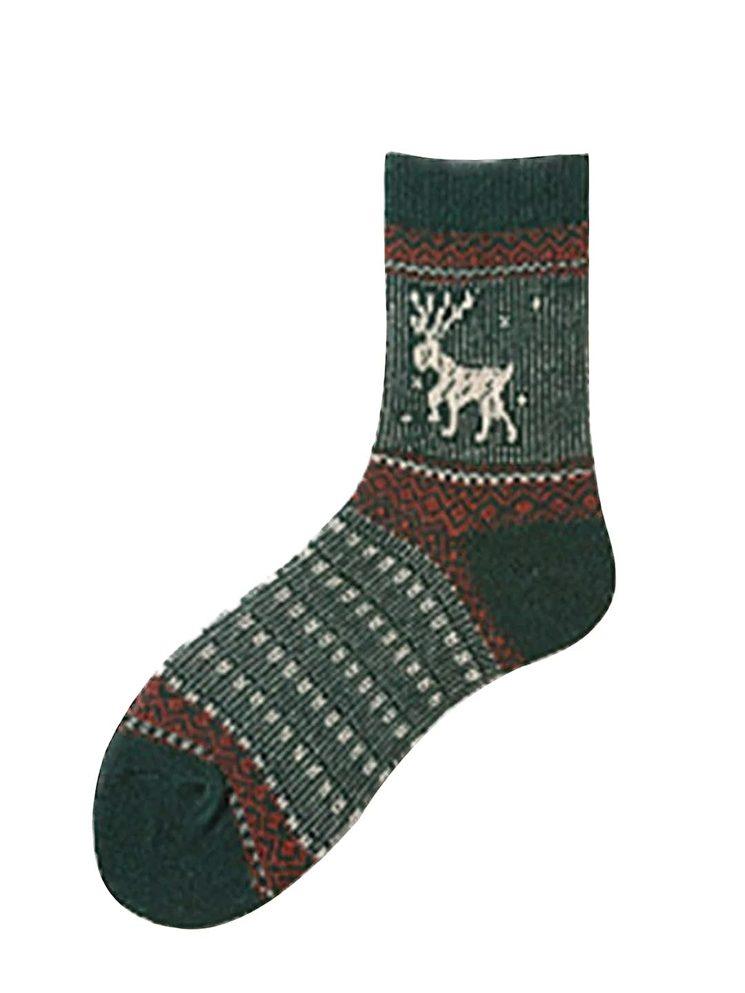 EL REGALO Pack Of 5 Grey & Red Cotton Above-Ankle Length Socks