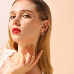 El Regalo 3 Pairs Fancy, Cute Butterfly Earrings for Girls & Women - Fashion Enamalled/Butterfly CZ Hypoallergenic & Nickel Free Earrings for Kids, Teen Girls & Women (Evil Eye Butterfly Earrings)
