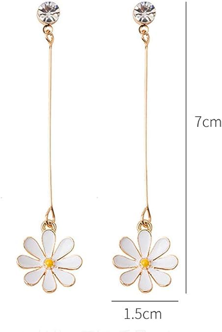 El Regalo 1 Pair Daisy Flower Earrings for Girls & Women- Cute Flower Earrings (Style- 6)