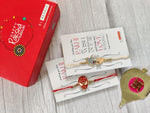 El Regalo 2 PCs Kids Rakhis Combo Set - beautiful 2 Kids Rakhis Set with shagun, Rakhi Message Card in Rakhi Gift Box for Little Brother/Niece/Nephew (Spiderman & Tom Jerry Rakhi)