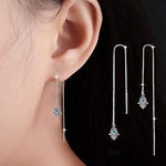 El Regalo 1 Pair Evil Eye Hamsa Hand Earrings - Small Dangle Hoop Earring Dainty Blue Small Simple Hypoallergenic Earrings for Girls & Women (Evil Eye Hamsa Hand Threader)