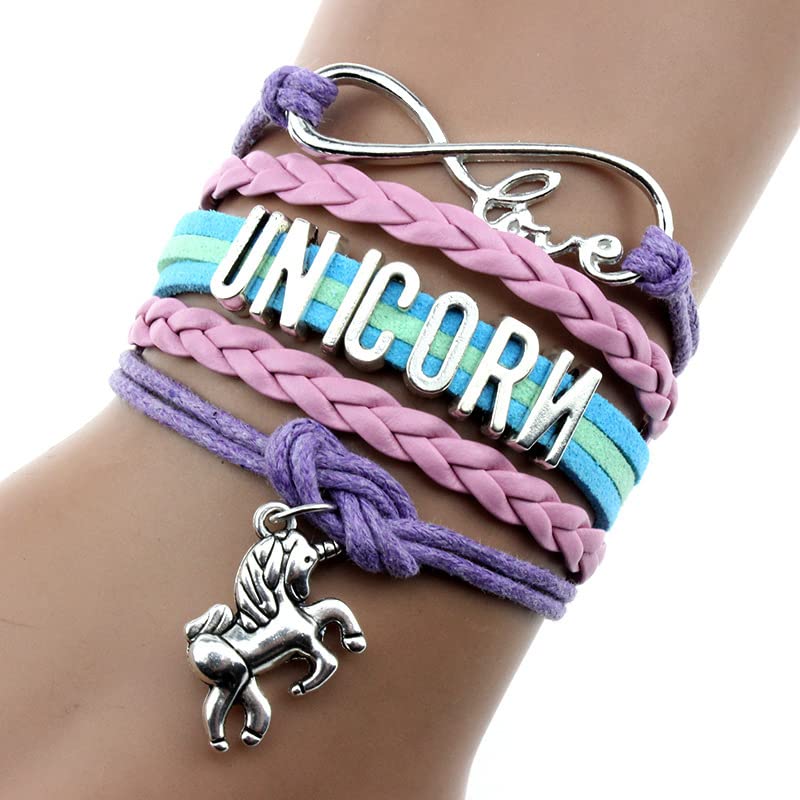 El Regalo Multi-layered Unicorn Infinity Love Charm Rakhi for Brother/Sister/Niece/Nephew with Roli Chawal in Rakhi Gift Box (Purple Unicorn)