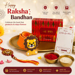 El Regalo Cute Slap Band Bracelet Rakhi for Kids Boys & Little Brother | Fun Quirky Silicone Slap Wristband Rakhi for Toddlers & Children with Roli Chawal Pack and Gift Box (Tiger)