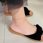 El Regalo Stainless Steel Double Layers 1 Leg Anklet - 1PC Anti-Tarnish, Waterproof Anklets for Girls & Women (Style-3)