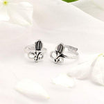 El Regalo Toe Rings Combo | Oxidized German Silver Toe Rings Sets with Stones (2 Pairs) for Women (Cobra Toe Rings Combo)