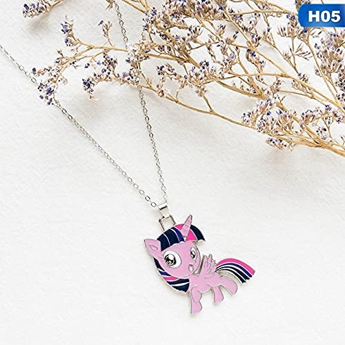 El Regalo 2PCs Cute Enamel Pony/Unicorn Pendant Necklaces Combo Set for Girls/Teens/Women | Unicorn Jewelry Set