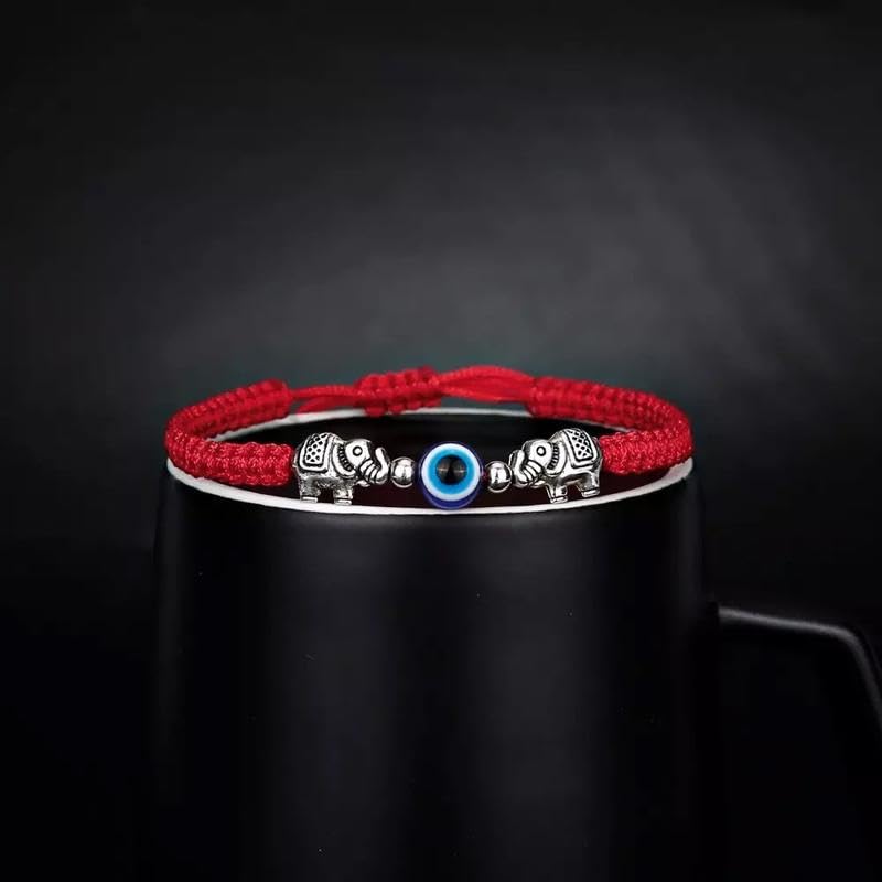 El Regalo 2PCs Evil Eye Rakhi Combo Set for Bhai-Bhabhi or Bhai-Bhatija/Bhatiji- Eye Rakhis Set with Roli Chanwal, Rakhi Card in Rakhi Gift Box (Option-4)