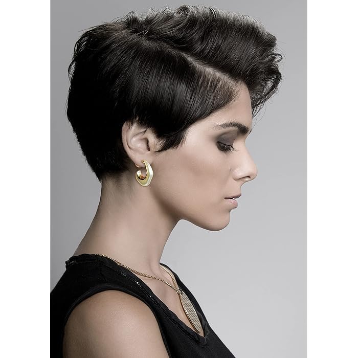 El Regalo Geometric Pearl Statement Earrings- Fashion 2 Ways Pearl Cuff Earrings for Girls & Women