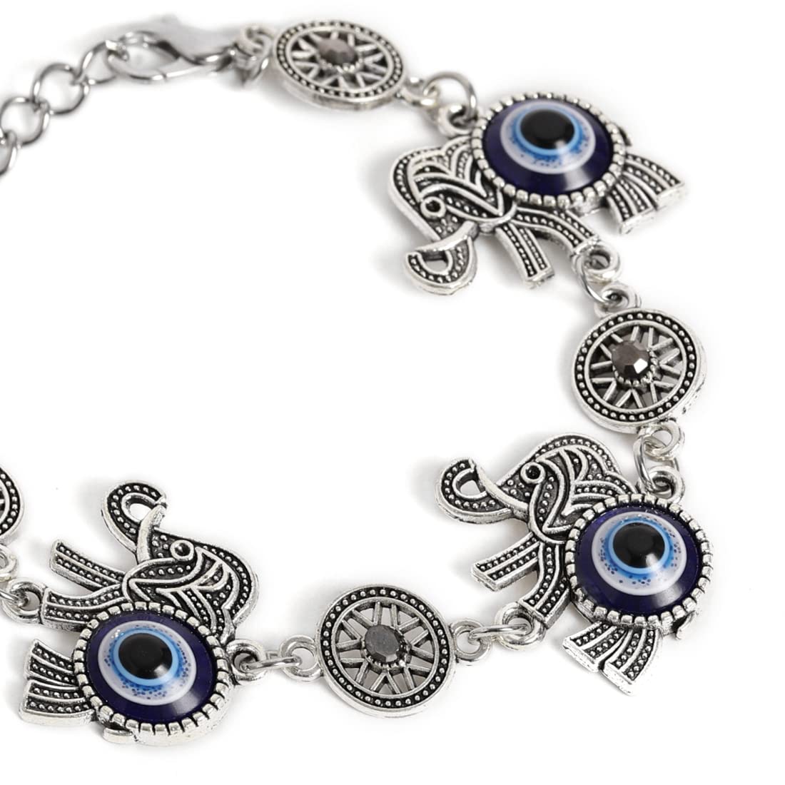 El Regalo 1PC Evil Eye Unisex Bracelet for Girls/Boys/Men/Women- Evil Eye Chain Bracelets (Elephant Evil Eye)