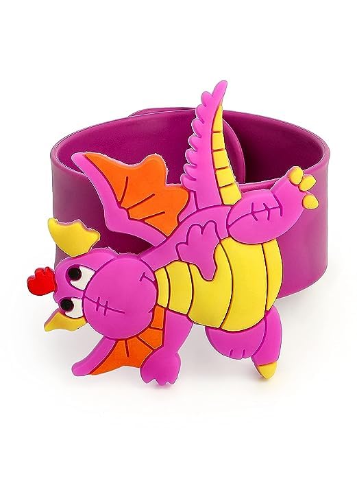 El Regalo 2PCs Dinosaur Kids Rakhi- Cute Dino Slap Band Rakhi for Little Brother or Sister- Colorful Dinosaur Fun Kids Rakhi with Roli Chawal in Rakhi Gift Box for Brother/Niece or Nephew (Option-1)