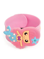 El Regalo 2 PCs Mermaid Snap Silicon Slap Wristband for Girls & Boys- Kids Party Favors, Mermaid and Stars Slap Bands for Kids Girls Boys (Light Pink & Sea Green)