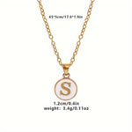 El Regalo Unisex-Adult Personalized Name Initial Letters Pendant Necklace-Enamelled Name Initials Pendant with Stainless Steel Chain (S)