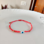 El Regalo Kids Heart Evil Eye Adjustable Bracelet/Anklet for Babies & Kids | Nazaria Baby/Kids Protection Bracelet with Lucky Eye Charms (1PC) (New Born to 13 Years Old Kids) (Silky Pink)