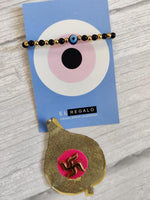 El Regalo Evil Eye Nazaria Rakhi for Babies/Toddler/Kids/Girls & Boys Evil Eye Adjustable Handwoven Nazaria Rakhi for Little Brother/Sister/Niece/Nephew (Evil Eye Nazaria Plain)