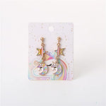 El Regalo 1 Pair Unicorn Fashion Earring for Girls/Kids/Women- Unicorns Enamel Crystal Dangle Earrings for Kids/Girls/Teens & Women (Style-3)