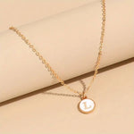 El Regalo Unisex Personalized Name Initial Letters Pendant Necklace-Enamelled Name Initials Pendant with Stainless Steel Chain (L)