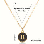 El Regalo Name Initials Personalized Unisex Pendant Necklace - Enameled Letter Small Pendant With Stainless Steel Chain (B Letter)