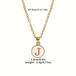 El Regalo Unisex Personalized Name Initial Letters Pendant Necklace-Enamelled Name Initials Pendant with Stainless Steel Chain (J)