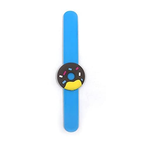 El Regalo 2 PCs Cute & Fun Kids Donut Rakhi - Silicone Donut Snap Clap Wristband Bracelet Rakhi for Brother/Sister/Niece/Nephew with Roli Chawal, Rakhi Card in Rakhi Gift Box (Option 2)
