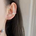 El Regalo Non Piercing, Zircon Stars Ear Cuffs- Fancy Helix Cartilage Clip On Wrap Cuff/Cartilage Earrings for Girls/Women