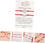 El Regalo Unisex-Adult 2PCs Sun Moon Red String of Fate Bracelets Set - Stainless Steel Sun Moon Bracelet Set for Best Friends/Couples/Besties