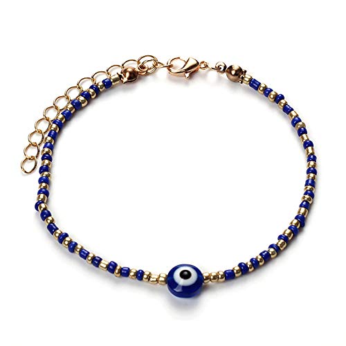 El Regalo Plated Alloy With Evil Eye Evil Eye Bracelet For Women & Girl (blue)