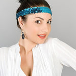 El Regalo 12PCs Sequin Headbands Set - Glittery Hair Bands/Hair Accessories for Kids, Teens & Women,Assorted