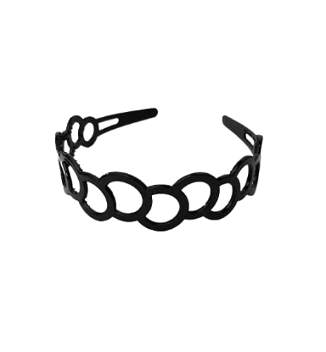 El Regalo 2 PCs Black & Tortoise Shell Teeth Waves Hair Hairbands | Hair Accessories/Headband for Girls & Women | Hairband Combo