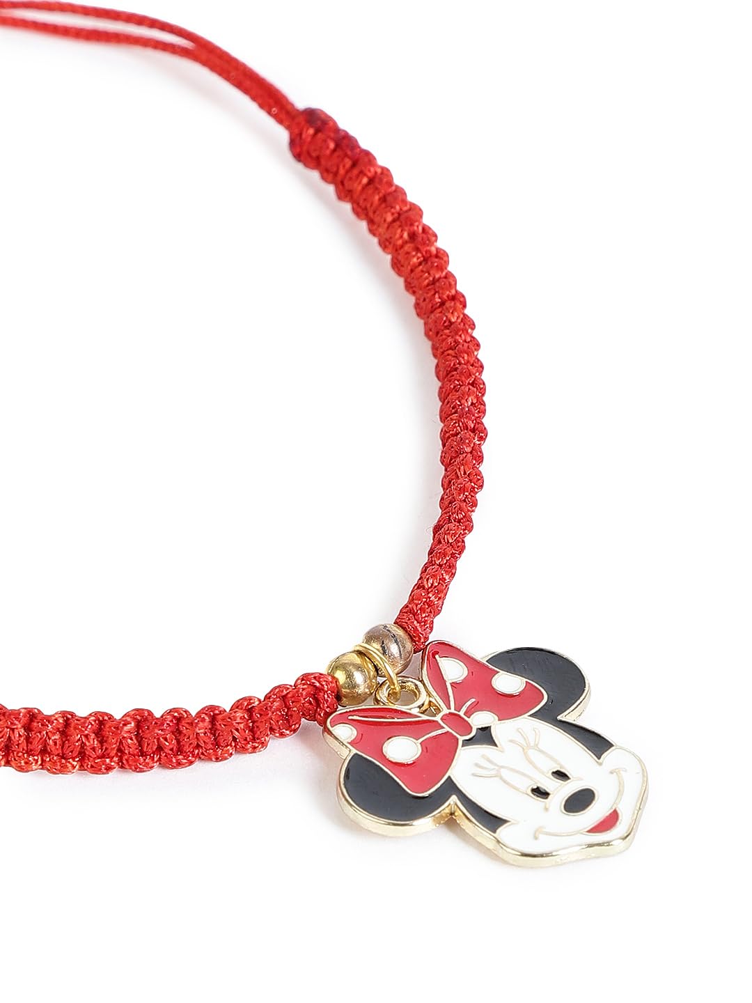 El Regalo 1PC Cute Kids Rakhi for Brother- Beautiful Minnie/Mickey Mouse Rakhis with Roli Chawal, Rakhi Message Card in Rakhi Gift Box for Little Brother/Niece/Nephew (Minnie Mouse Rakhi)