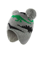 EL REGALO Unisex Kids Grey & Green Beanie