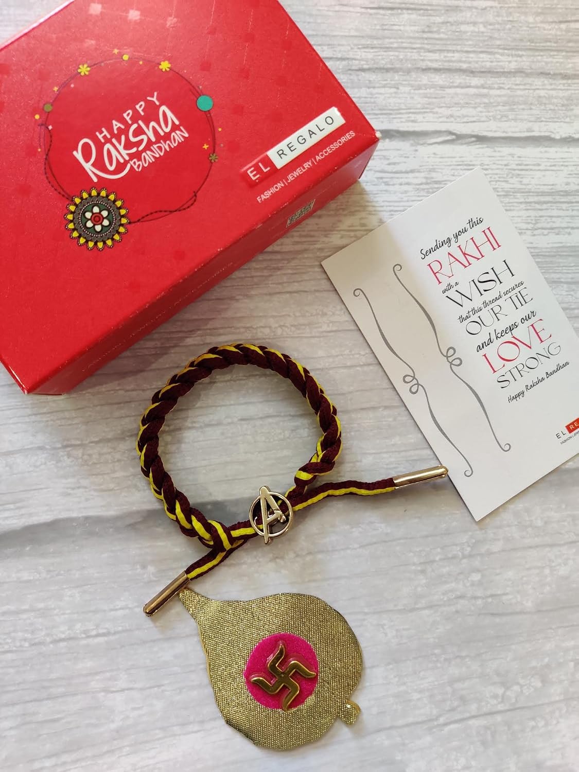 El Regalo Superhero Braided Rakhi -1 PC Rakhi, shagun, Rakshabandhan Message Card & Rakhi Box- Adjustable Unisex Superhero Rakhi for Bhai/Brother/Nephew (Superhero Rakhi Option-4)