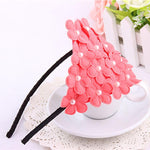 El Regalo Flower Crown Fancy Hairband/Headbands for Girls Kids - Board Flower Pearls Hair Accessories for Kids (Dark Peach Flowers)