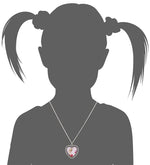 El Regalo Alloy Girls Heart pink Pendant Necklace Jewelry