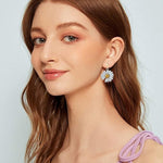 El Regalo Daisy Sunflower Necklace and Earring Set, Sunflower Boho Long Drop Handmade Pendant Necklace Choker with Sunflower Earrings Sets for Women Girls