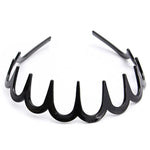 El Regalo 2 Pcs Unisex Plastic Sharks Tooth Hair Band Headband Toothed Hairband For Girls, Boys, Unisex,Black