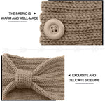 El Regalo 1 PC Knitted Winter Twist Woolen Warm Headband with Buttons for Face Mask Cover | Cold Weather Hair Accessories Head Wrap | Winter Headbands for Women & Men (Pink)
