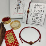 El Regalo Elegant Rudraksha Rakhi for Bhaiya/Bhabhi/Niece/Nephew Lord Shiva Mediation Rudraksha Bracelets Rakhi with shagun, Rakhi Card in Gift Box