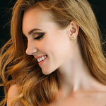 El Regalo Cute Mermaid Tail Pearl Stud Earrings for Women Girls- Cubic Zirconia Hypoallergenic Small Fish Fin Stud Earrings