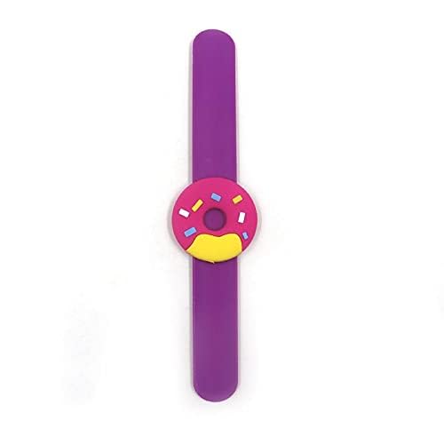 El Regalo 2 PCs Cute & Fun Kids Donut Rakhi - Silicone Donut Snap Clap Wristband Bracelet Rakhi for Brother/Sister/Niece/Nephew with Roli Chawal, Rakhi Card in Rakhi Gift Box (Option 3)