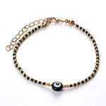 El Regalo Plated Alloy With Evil Eye Evil Eye Bracelet For Women & Girl (black)