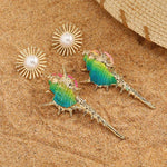 El Regalo Big & Bold Bohemian Pearl Shell Statement Earrings- Pearl Conch Shaped Beach Earrings, Lightweight & Exquisite (Multi)