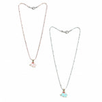 El Regalo 2 PCs Cute Best Friend BFF Pendant Colorful Chain Necklaces Set for Kids/Girls/Boys/Besties/Soul Sisters- Enamel Charms Pendant Necklaces Set for 2 (Elephant Necklaces)