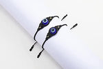 El Regalo 2 PCs Lucky Evil Eye Handwoven Adjustable Unisex Bracelets - Protection Evil Eye Bracelet Set (2 Black)