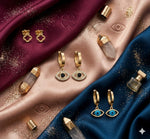 El Regalo Luxury 3 Pairs Earrings Combo Set for Girls & Women | 18K Gold Plated Anti-Tarnish Evil Eye & Clover Motif Earrings | Western Jewelry for Office, Party & Casual Style (Style-2)