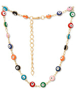 El Regalo Evil Eye Choker Necklace - Enameled Fashion Evil Eye Choker Necklace for Teen Girls & Women (Round Evil Eye Multi Color)