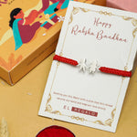 El Regalo 1PC Cute Brother Sister Bond Rakhi- Anti Tarnish Stainless Steel Brother-Sister Holding Hand Charm Rakhi with Roli Chawal, Message Card in Rakhi Gift Box