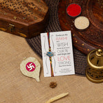 El Regalo 1PC Simple Lotus Flower Rakhi for Brother- Minimalist Lotus Thread Rakhi with Roli Chawal, Rakhi Message Card in Rakhi Gift Box (Option-2)