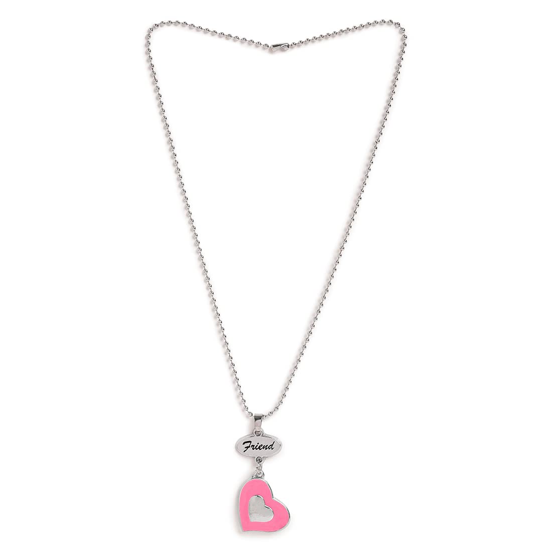 El Regalo 2 PCs Best Friend BFF Enamel Hearts Unisex Pendant Necklaces Set for Kids/Girls/Boys/Besties/Soul Sisters (Option-3)