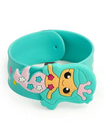 El Regalo 2 PCs Mermaid Snap Silicon Slap Wristband for Girls & Boys- Kids Party Favors, Mermaid and Stars Slap Bands for Kids Girls Boys (Light Pink & Sea Green)